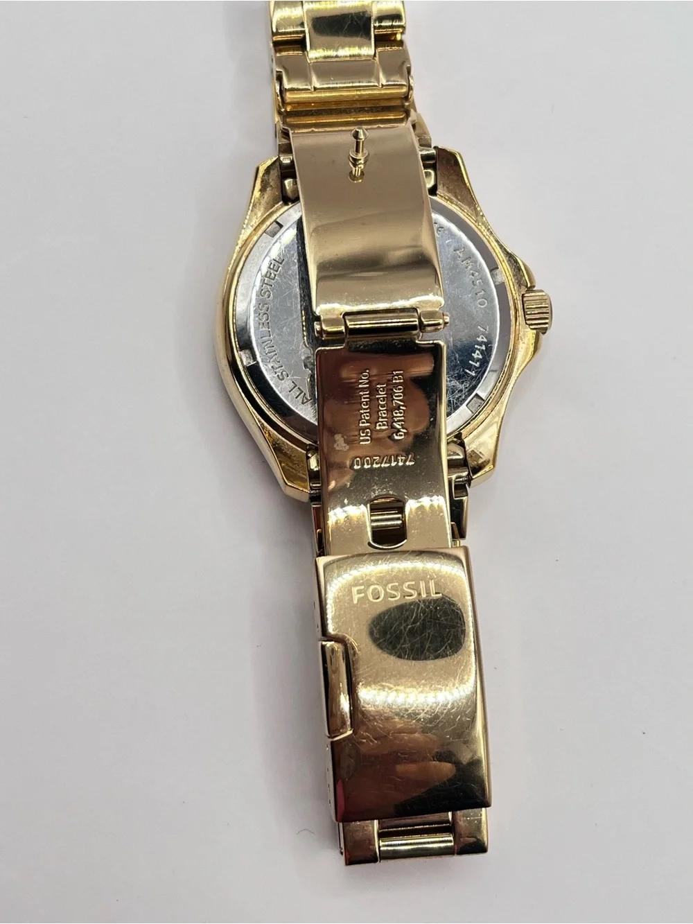 Fossil AM4510 Women's 40mm Gold-Tone Stainless Steel Bracelet Quartz Watch